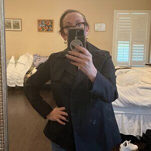 Everlane Black Raincoat /peacoat Beautiful Design And Quality S Small But Roomy